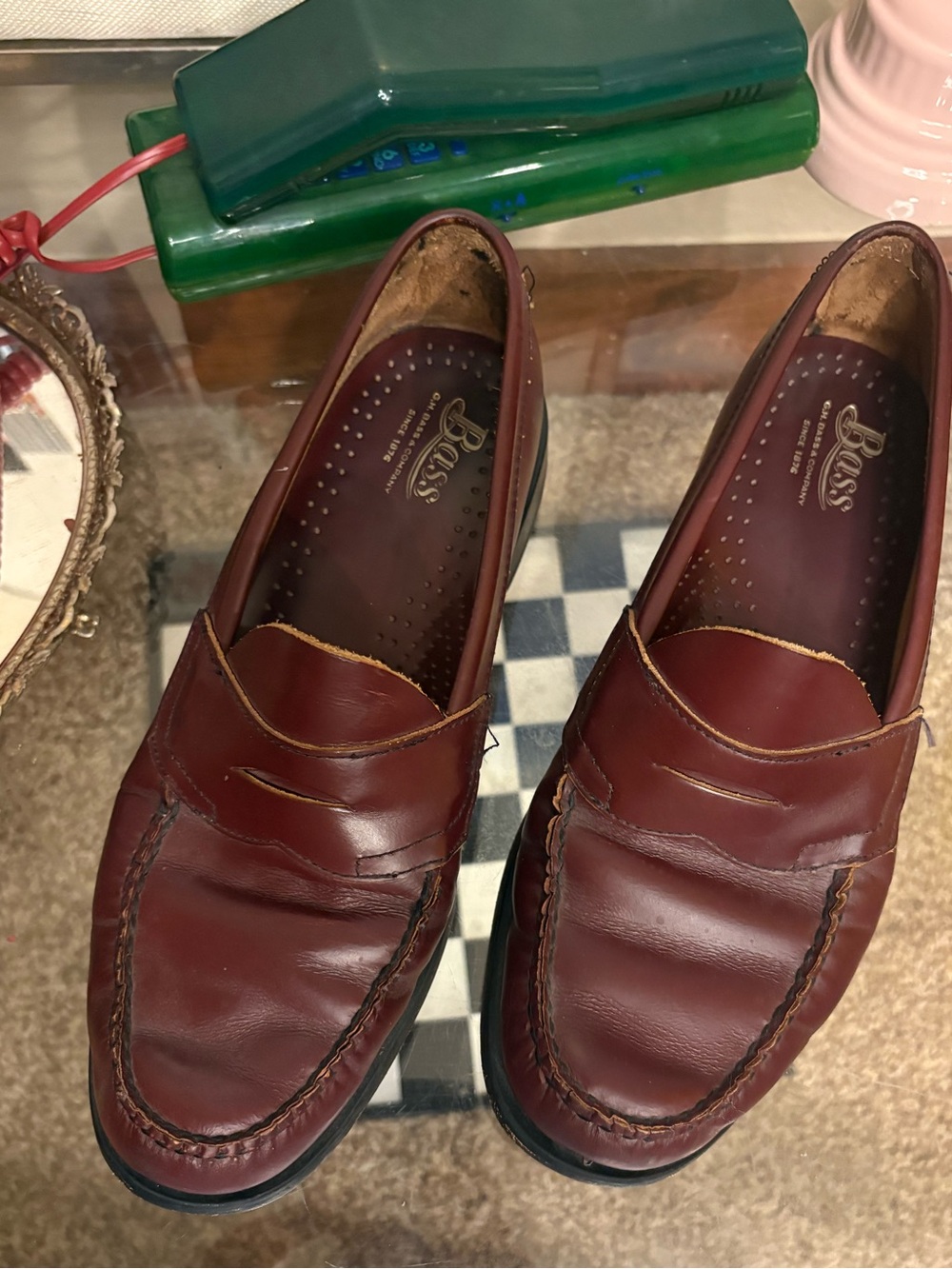 Vintage G.H. Bass Weejuns Longwood Penny Loafers Men’s 9.5D Oxblood Burgundy